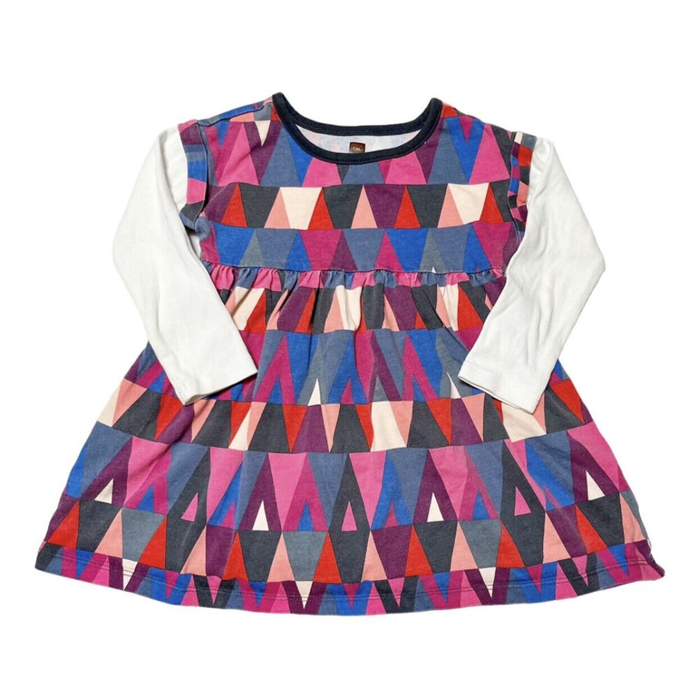 Tea Collection Printed Layered Sleeve Dress Size 2